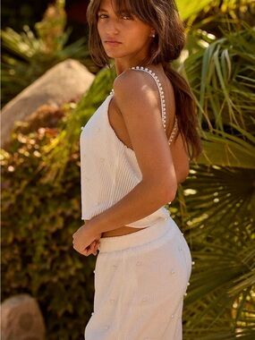 NWT Waverles Payton Pearly Pajama Set White Bridal